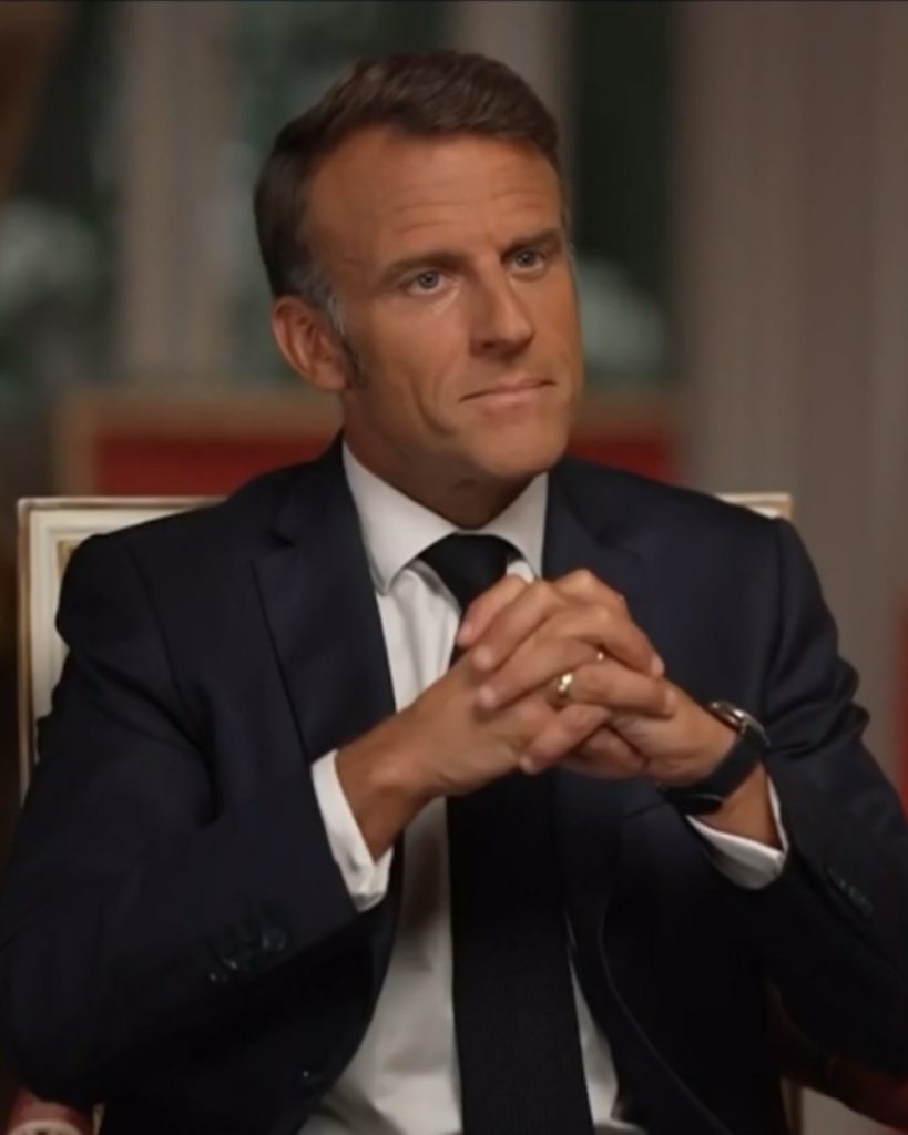 Makeup for Emmanuel Macron, President of France